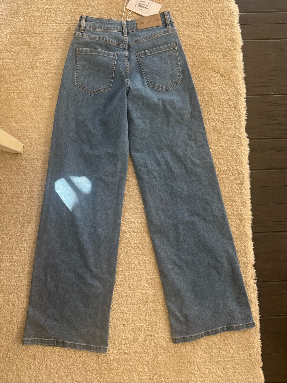 Women’s Embellished Blue Wide-Leg Jeans - Picture 2 of 6